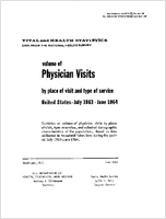 Volume of physician visits by place of visit and type of service United States July 1963June 1964 Statistics on volume of physician visits by place of visit type of service and selected demographic characteristics of the population Based on data collected in household interviews during the period July 1963June 1964