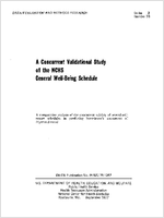 A Concurrent Validational Study of the NCHS General WellBeing Schedule