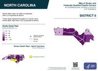 NC Congressional District 09 Stroke and Federally Qualified Health Centers Map 119th Congress