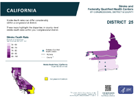 CA Congressional District 25 Stroke and Federally Qualified Health Centers Map 118th Congress
