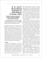 G N and P Genebased Analysis of Chandipura Viruses India