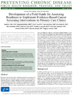 Development of a Field Guide for Assessing Readiness to Implement EvidenceBased Cancer Screening Interventions in Primary Care Clinics
