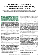 Yezo Virus Infection in TickBitten Patient and Ticks Northeastern China
