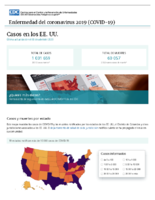 Casos de enfermedad del coronavirus COVID19 casos en los EE UU last updated on April 30 2020