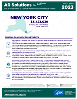 CDCs Investments to Combat Antibiotic Resistance Threats New York City Fiscal Year 2023