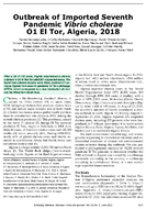 Outbreak of Imported Seventh Pandemic Vibrio cholerae O1 El Tor Algeria 2018