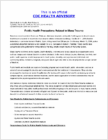 Public Health Precautions Related to Mass Trauma Tuesday March 16 2004 1143 EST 1143 AM EST 
