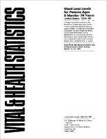 Blood lead levels for persons ages 6 months74 years United States 197680