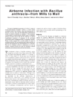 Airborne Infection with Bacillus anthracisfrom Mills to Mail