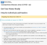 Coronavirus Disease 2019 COVID19 Get Your Home Ready FAQs for Individuals and Families March 8 2020