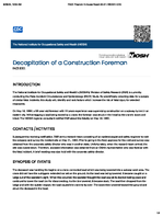 Decapitation of a Construction Foreman FACE 8201