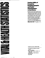 Hearing Ability of Persons by Sociodemographic and Health Characteristics United States