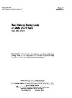 Basic Data on Hearing levels of Adults 2574 Years United States 197175