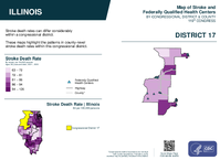 IL Congressional District 17 Stroke and Federally Qualified Health Centers Map 119th Congress