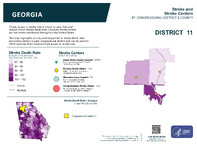 GA Congressional District 11 Stroke and Stroke Centers Map 118th Congress