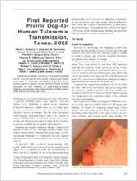 First Reported Prairie DogtoHuman Tularemia Transmission Texas 2002