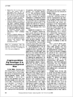 Cryptosporidium Pig Genotype II in Immunocompetent Man