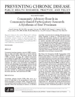 Community Advisory Boards in CommunityBased Participatory Research A Synthesis of Best Processes