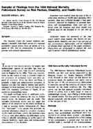 Sampler of findings from the 1986 national mortality followback survey on risk factors disability and health care