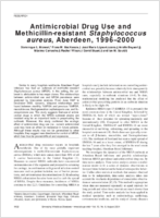 Antimicrobial Drug Use and Methicillinresistant Staphylococcus aureus Aberdeen 19962000