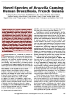 Novel Species of Brucella Causing Human Brucellosis French Guiana