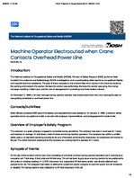 Machine Operator Electrocuted when Crane Contacts Overhead Power Line FACE 8910