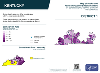 KY Congressional District 01 Stroke and Federally Qualified Health Centers Map 119th Congress