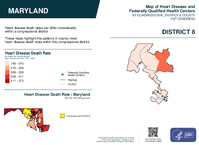 MD Congressional District 08 Heart Disease and Federally Qualified Health Centers Map 119th Congress