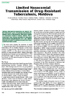 Limited Nosocomial Transmission of DrugResistant Tuberculosis Moldova