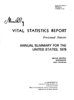 Births Deaths Marriages and Divorces Annual Summary for the United States 1979