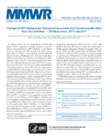 Changes in HIV Preexposure Prophylaxis Awareness and Use Among Men Who Have Sex with Men  20 Urban Areas 2014 and 2017