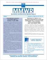 MMWR Morbidity and Mortality Weekly Report Vol 54 No 40 October 14 2005