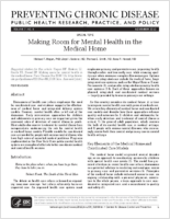 Making Room for Mental Health in the Medical Home