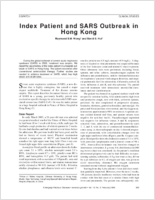 Index Patient and SARS Outbreak in Hong Kong