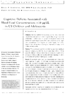 Cognitive Deficits Associated With Blood Lead Concentrations 10 MicrogDl In Us Children And Adolescents