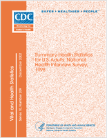 Summary health statistics for US adults National Health Interview Survey 1998