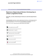 Retention of Agricultural Workers Participating in a Renal Longitudinal Study