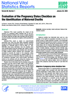Evaluation of the Pregnancy Status Checkbox on the Identification of Maternal Deaths