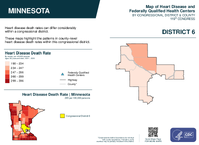 MN Congressional District 06 Heart Disease and Federally Qualified Health Centers Map 119th Congress