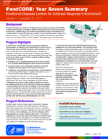 FoodCORE Year Seven Summary Foodborne Diseases Centers for Outbreak Response Enhancement January 1  December 31 2017