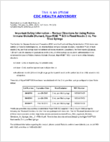 Important Safety Information  Revised Directions for Using Rabies Immune Globulin Human HyperRAB  SD in Fixed Needle 2 mL Prefilled Syringe Tuesday February 26 2008 2015 EST 815 PM EST