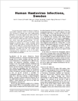 Human Hantavirus Infections Sweden