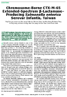 ChromosomeBorne CTXM65 ExtendedSpectrum LactamaseProducing Salmonella enterica Serovar Infantis Taiwan