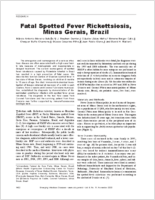 Fatal Spotted Fever Rickettsiosis Minas Gerais Brazil
