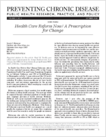 Health Care Reform Now A Prescription for Change