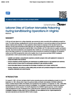 Laborer Dies of Carbon Monoxide Poisoning During Sandblasting Operations in Virginia FACE 9131