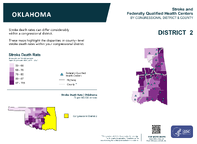 OK Congressional District 02 Stroke and Federally Qualified Health Centers Map 118th Congress