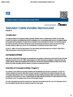 Television Cable Installer Electrocuted FACE 8942
