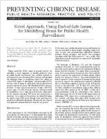 Novel Approach Using EndofLife Issues for Identifying Items for Public Health Surveillance
