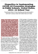 Disparities in Implementing COVID19 Prevention Strategies in Public Schools United States 202122 School Year